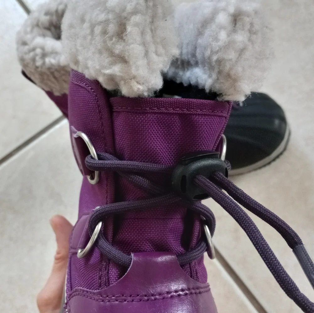 Sorel Children Yoot Pac Waterproof Nylon Boots Wild Iris/Dark Plum sz.13